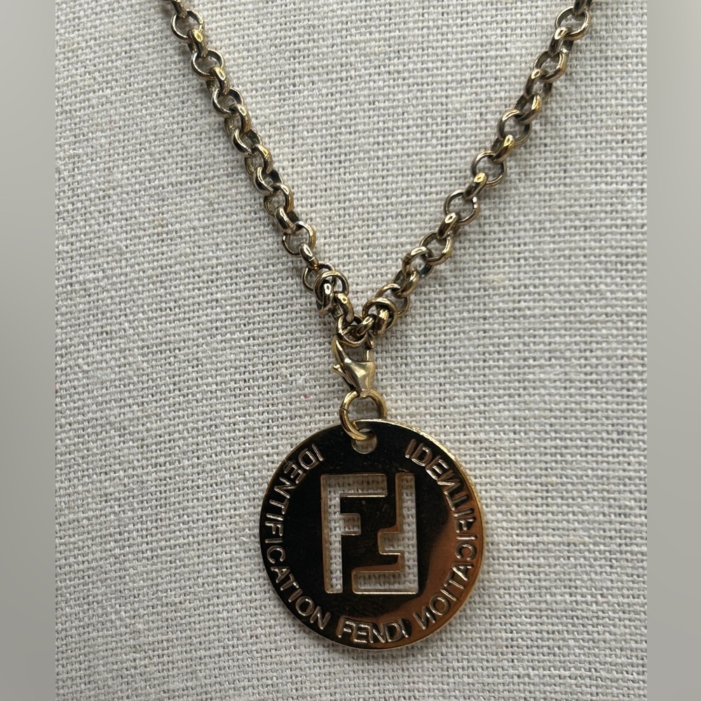 SOLD❤️ FENDI F is Fendi Gold Logo Necklace w/ Dust Bag - Picture 6 of 15